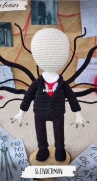 Furi Furi Amigurumi - Furi Furi - Ana Karolina Ramalho - Slenderman - Portuguese - Free