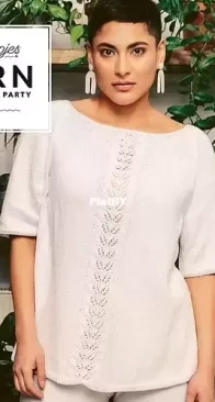 Column of Leaves Top by Scheepjes Designs - Yarn-The After Party - English, Dutch, French, German - Free
