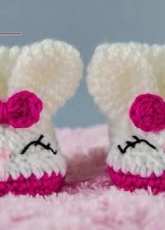 One and Two Company - Carolina Guzman - Olivia the Bunny Booties Baby Sizes