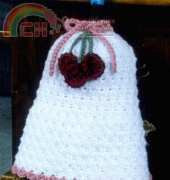 Country Clusters Broom Cover #0268 by Cylinda Mathews (Crochet Memories)