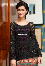 Red Heart - Tammy Hildebrand - LW4740 Date-Night Lacy Sweater - Free