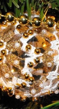 Chrocheted christmas ball