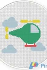 Daily Cross Stitch - Helicopter