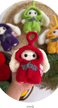 Flor de Papa - arimerlg - Ari Mer - Teletubbies mini pajamas for mini animals - Spanish