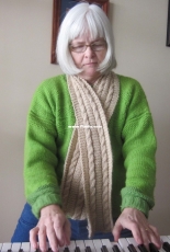 Pozo Cable Scarf by Mary Pozo-Free