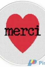 Daily Cross Stitch - Merci