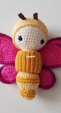 lalylala - Yellow and pink butterfly