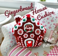 Pippa Patterns - Connie Rockliff - Gingerbread House Cushion