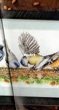 Pecking Order - Birds on a Feeder by Susan Bates from Cross Stitch Gold 56 PCS