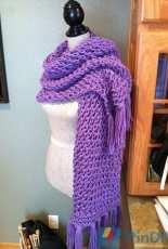 2-Strand Chunky Lace Prayer Shawl by Louis Chicquette -Free