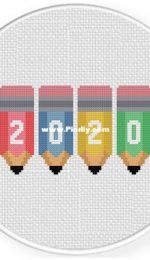 Daily Cross Stitch -Colored Pencil 2020