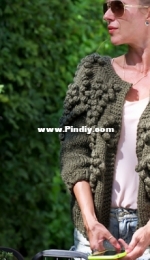 Bubbly LOVE Cardigan(short) by Monika Kschionsko