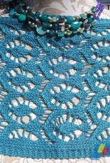 Spider Circle Flower Scarf by Top Tier Knits-Free