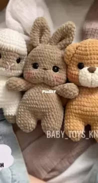 Baby Toys Knit - Karina Idiyatullina - Bunny Bear and Sheep