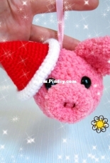Vyazanaya Romashka - Katya Perevalova - Pig Ball on Christmas Tree - Russian - Free