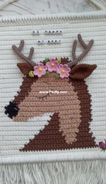 Plyushki Toys - Tatsiana Paddubskaya / Tatiana Poddubskaya- Wall Hanging Deer - Настенное панно Олень - Russian