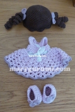 Marygurumi - Marylin Leveugle - Clothes Little Girl for Benecticte doll - French