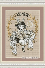 Girl Deer With Coffee by Maria Brovko