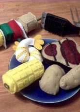 Little Crickets-Grilling Fun-Felt Food Steak and Potato Pattern