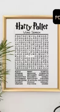Dots and Spots shop - PT617 -  Harry Potter Word Puzzle