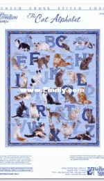 The Vermillion Stitchery 249 Cat Alphabet XSD