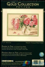 Dimensions - The Gold Collection Petites 65048 Peonies in Vase