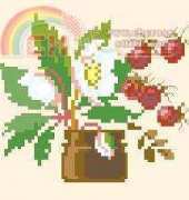 Lanarte 33326 flower and berries in pot