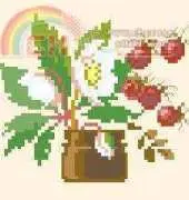Lanarte 33326 flower and berries in pot