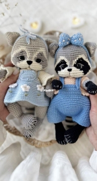 snejnaya_toys - Snezhanna Nikolaeva - Raccoons - Енотики - Russian