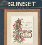Dimensions Sunset 13937 Clematis Lamppost No Count Cross Stitch