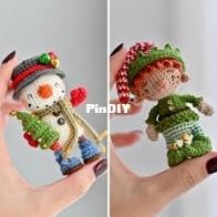 Funny hook - Svetlana Maksimenko - Elf and snowman
