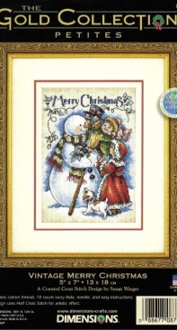 Dimensions - The Gold Collection Petites 8744 Vintage Merry Christmas
