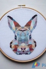 Velvet Pony Design - Geometric Bunny