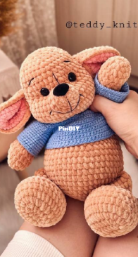 Patterns Fly Teddy knitted - Easy crochet Love - Daria Kiseleva - Roo - Russian