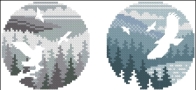 Pigeon Coop Designs - Eagle Ravine from Cross-Stitch in the Forest PCS + XSD