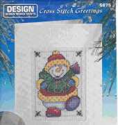 Design Works 5875 - Snowman with Wreath Card