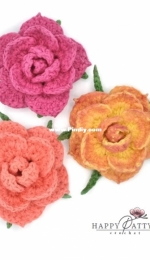 Happy Patty Crochet - Rose Applique - Free