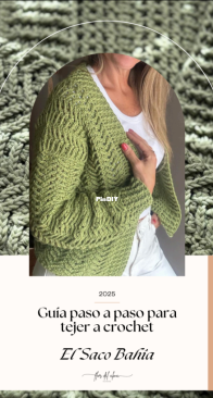 Flor del Alma Tejidos - María Laura Pol - Bahia Cardigan - Saco Bahía - Spanish