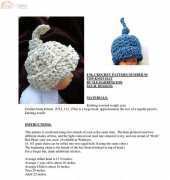 M.E.H. Design - M.E.Harrington - #94 Top Knot Hat Newborn to Adult