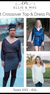Ellie and Mac - Crossover Top and Dress - Sizes XXS-6XL