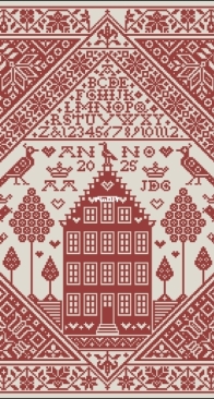 Modern Folk Embroidery - House of Hearts  XSD+PCS