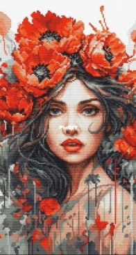 Luca-S BU5063 The Girl With Poppies XSD