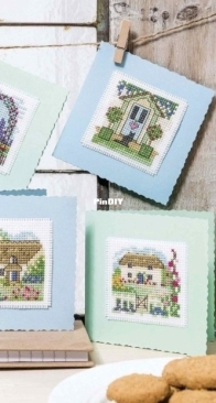 Escape to the Country - Cottage Cards by Lesley Teare from The World of Cross Stitching 252 PCS + XSD