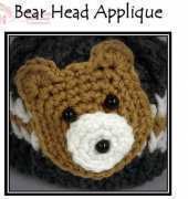 Adorably Hooked - Bear Head Applique by Gwen Duhart
