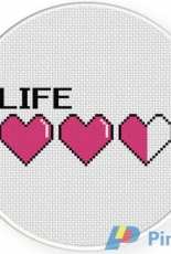 Daily Cross Stitch - Life Hearts