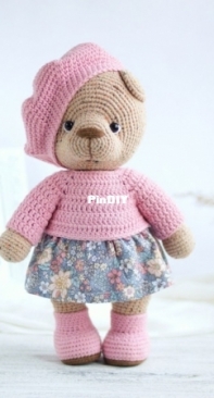 Cute Toys by Vera - Vera Vasilchuk - Bear doll in dress and beret