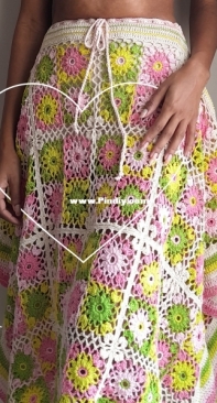 Atelie Pingouin - Atelietropicana - Dai Moraes - Flowers skirt - Saia flores - Portuguese - Free