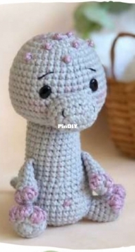 Vócininha Amigurumi - Karolina Alvarenga - Diplodocus - Diplodoco - Portuguese
