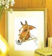 Horse Head from Zweigart Needle Art 114 The Great Hunting