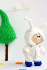 Denizas-Small Boy in a Rabbit Suit by Tetyana Korobkova